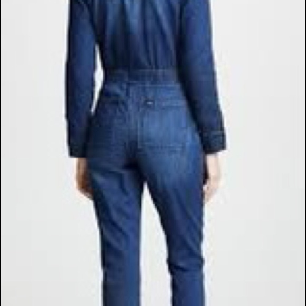 NWT Free People LEE Union Coverall Pacific Blue - Picture 8 of 11